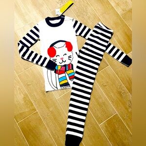 HANNA ANDERSSON 140/10 winter cat pajamas